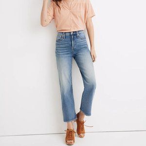MADEWELL High Rise Slim Wide-Leg Crop Jean NWT